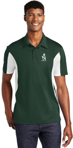 Polo Shirt, Forest Green/White - Micropique Sport-Wicking Material