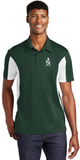 Polo Shirt, Forest Green/White - Micropique Sport-Wicking Material