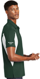 Polo Shirt, Forest Green/White - Micropique Sport-Wicking Material