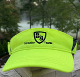 Neon Yellow / Black Performance Visor (Adjustable) - Bohemian Tennis Logo