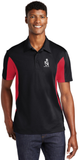 Sport Polo Shirt, Black/True Red - Micropique Sport-Wicking Material