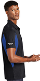 Sport Polo Shirt, Black/True Royal Blue - Micropique Sport-Wicking Material