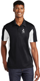 Sport Polo Shirt, Black/White - Micropique Sport-Wicking Material