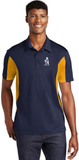Sport Polo Shirt, Navy/Gold - Micropique Sport-Wicking Material