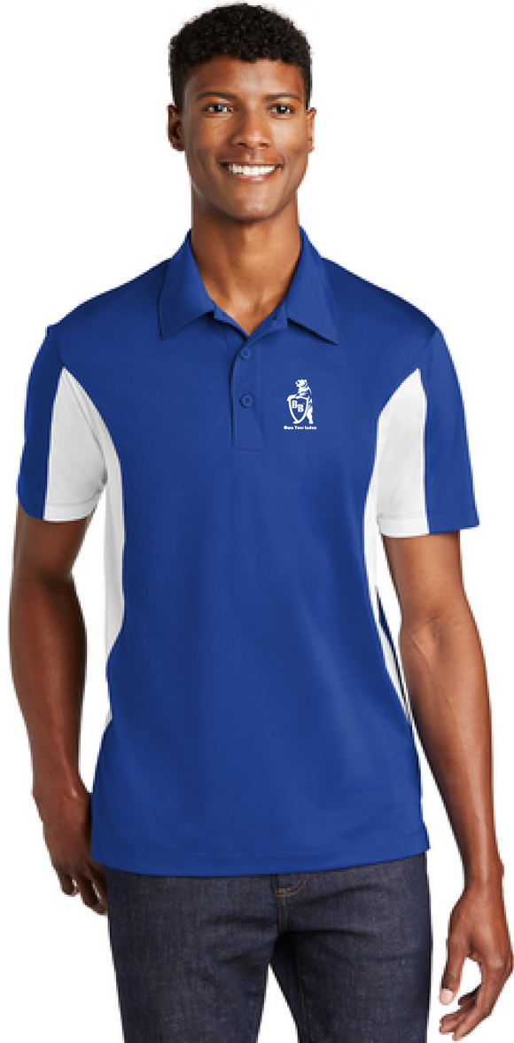 Sport Polo Shirt, True Royal Blue / White - Micropique Sport-Wicking Material