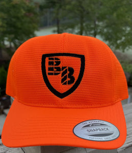 Neon Orange Mesh Hat - Bohemian Brands Logo