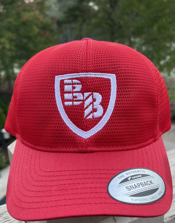 Red / White Mesh Hat - Bohemian Brands Logo
