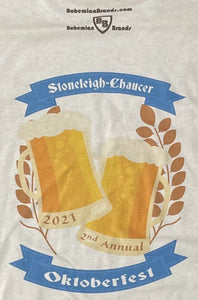 2021 Stoneleigh / Chaucer Oktoberfest T-Shirt (Ice Blue color, soft, lightweight)